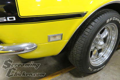 1968 Camaro Side Marker Complete Kit- front side markers installed