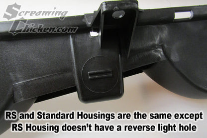 1969 Camaro Complete Tail Lights -standard rs housing comparison