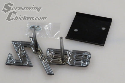 1969 Camaro Z28 Grill Emblem w/Retainer- back view