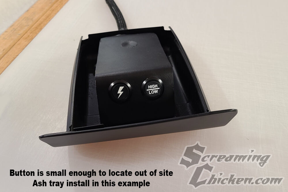 1967-69 Camaro/Firebird Off The Floor Dimmer Switch- ashtray install example