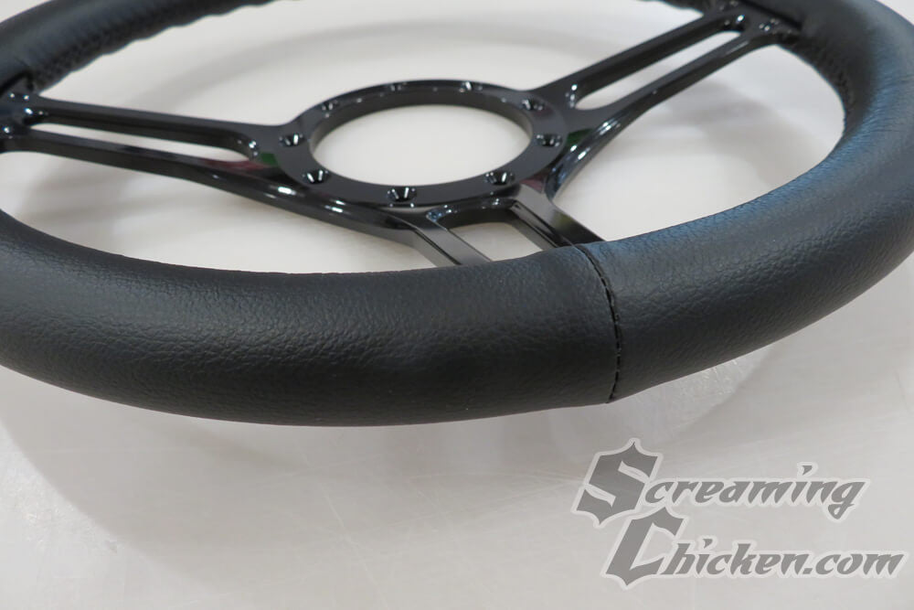 1967-69 Camaro/Firebird 3 Spoke Billet Steering Wheel Kit- wheel angled