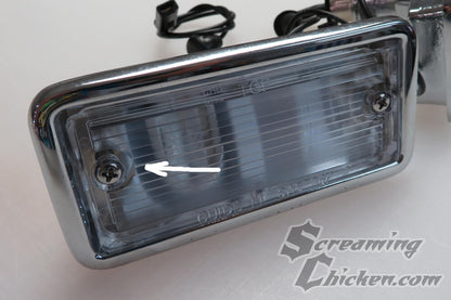 1967-68 Camaro RS Reverse Light Lens Screw Set- installed