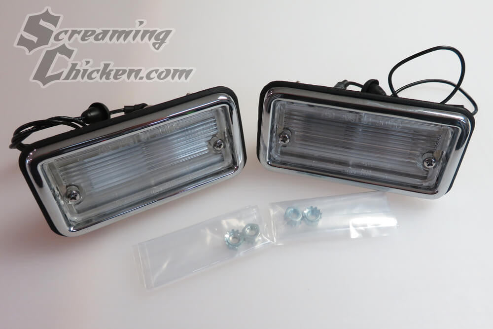 1967-68 Camaro Complete RS Reverse Lights With LED bulbs- front view