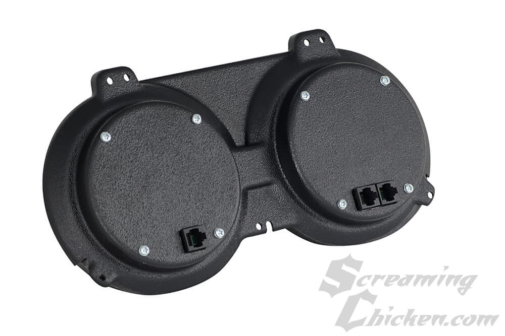 1967-68 Camaro/Firebird Dakota Digital VHX Gauges (Black Alloy w/White Illumination)- rear view