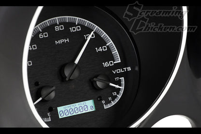 1967-68 Camaro/Firebird Dakota Digital VHX Gauges (Black Alloy w/White Illumination)- individual