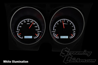 1967-68 Camaro/Firebird Dakota Digital VHX Gauges (Black Alloy w/White Illumination)- installed