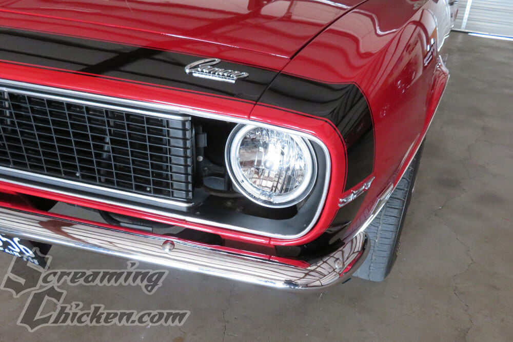1967-69 Camaro Slim Fit Halo LED Headlight Kit (pair)- installed close up