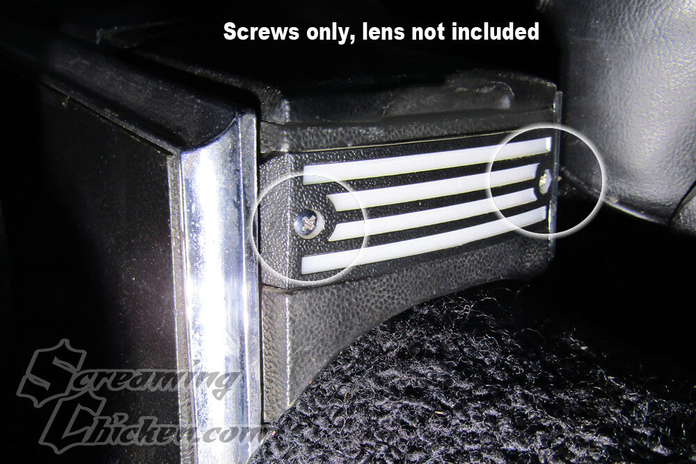 1967 Camaro/Firebird Center Console Lens Hardware- installed