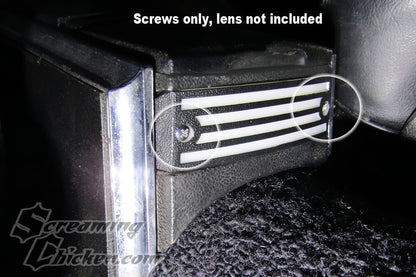 1967 Camaro/Firebird Center Console Lens Hardware- installed