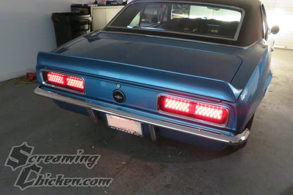 1967 Camaro United Pacific LED Tail Light Panels- illuminated