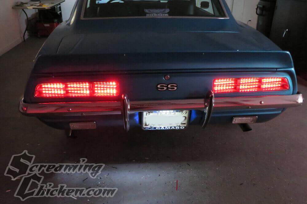 1969 Camaro RS LED Sequential Tail Lights- illuminated 1