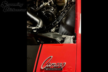 1967-69 Camaro LG Billet Fender Braces- black installed