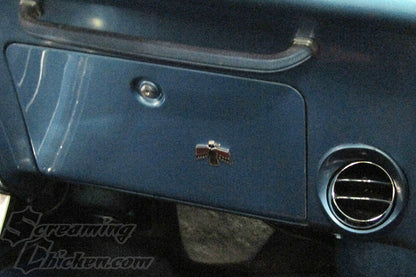 1967-69 Firebird Glove Box Door Emblem with 3M Tape Backing