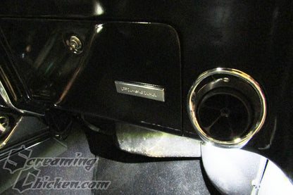1967-69 Firebird Lettering Glove Box Door Emblem with 3M Tape Backing