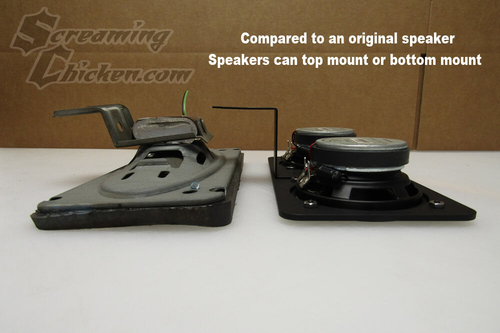 1967-69 Camaro/Firebird Front Dash Speaker Install Bracket- comparison