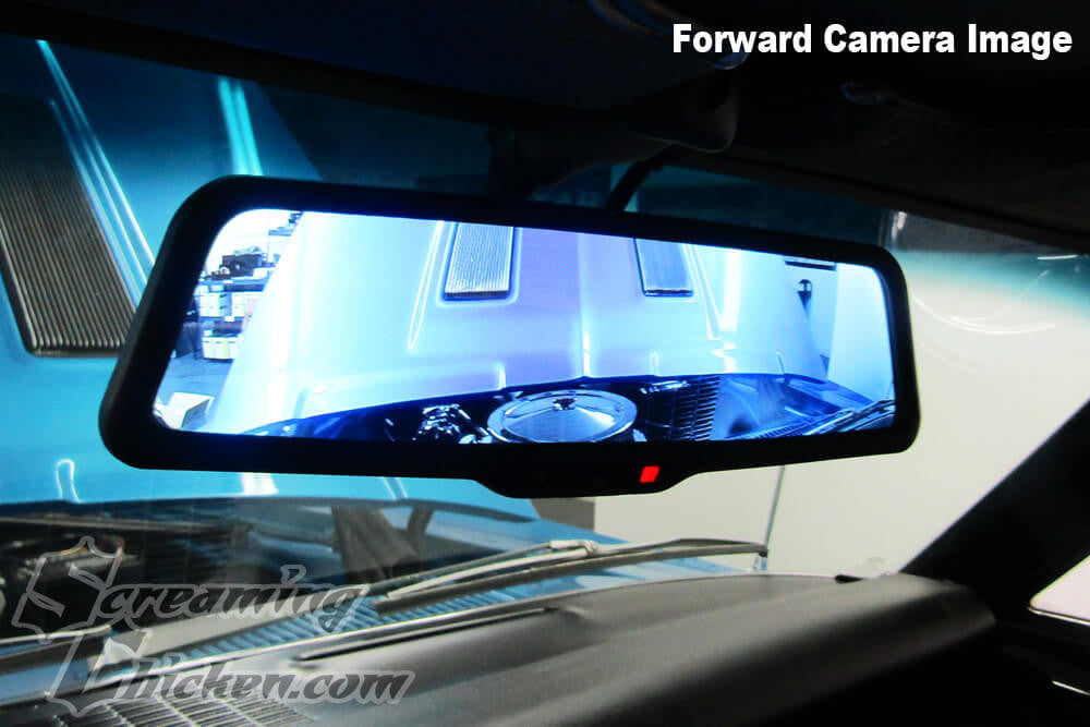 1967-69 Camaro/Firebird OE Style Mirror With Forward and Rear Camera  - front display