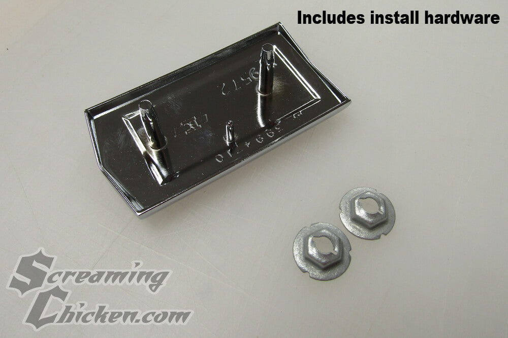 1971-73 Camaro Front Header Panel Emblem- installed