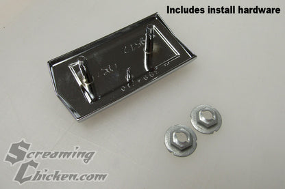 1971-73 Camaro Front Header Panel Emblem- installed