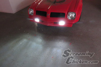 1970-81 Camaro/Firebird LED Switchback Turn Signal Bulbs- running lights illuminated 1