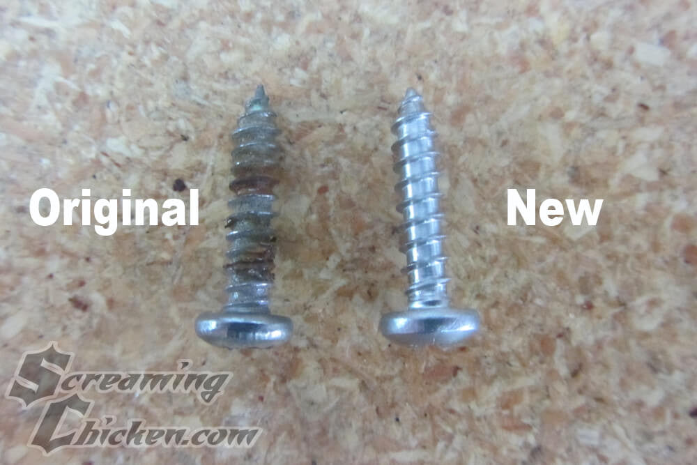 1974-78 Firebird License Plate Lights Screws- comparison