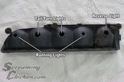 1979-81 Trans Am LED Tail Light Bulb Combo Kit- labeled housing