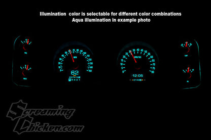 1970-78 Camaro Dakota Digital RTX Gauges- aqua color