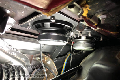 1970-81 Camaro & 1970-79 Firebird Front Dash Speakers w/ Install Bracket- bottom side installed 2