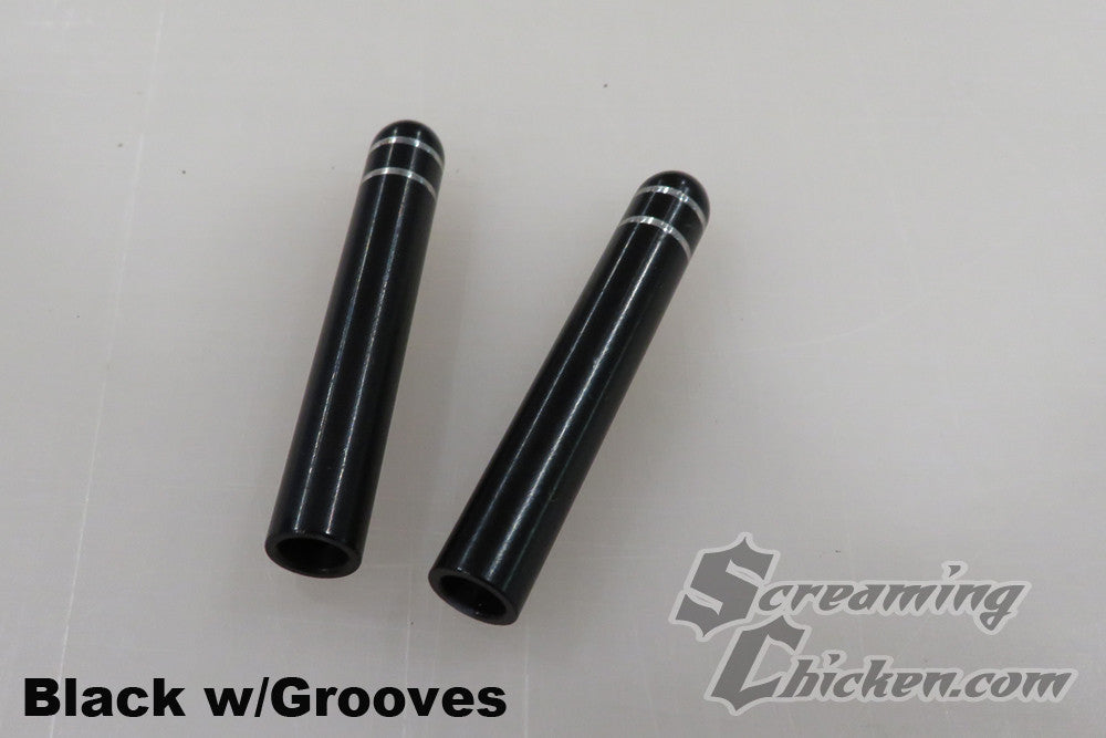 1967-81 Camaro/Firebird Smooth Door Lock Knobs- black w/ grooves