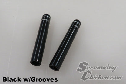 1967-81 Camaro/Firebird Smooth Door Lock Knobs- black w/ grooves