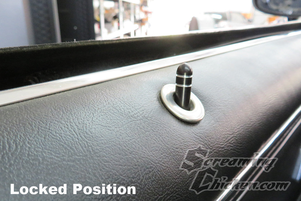 thumbnail image 2 of Door Lock Knob Ferrules – Pair For 67 Camaro, Impala, Firebird, Nova, 64-67 Cutlass, Chevelle 2 of 5