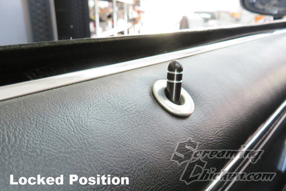 1967-81 Camaro/Firebird Smooth Door Lock Knobs- locked position