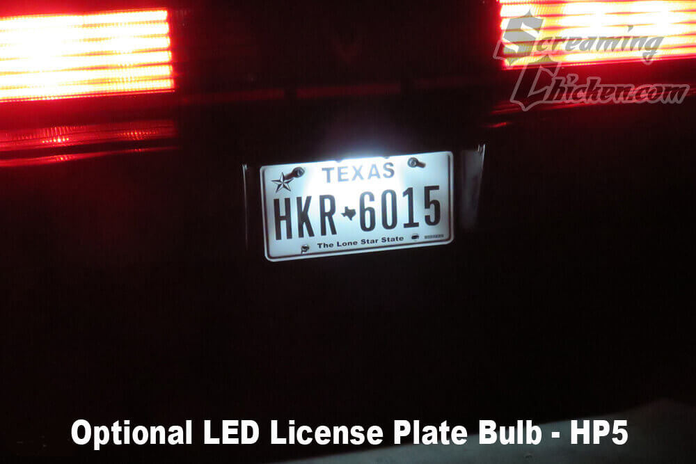1979-81 Firebird License Plate Light Assembly- HP5 illuminated
