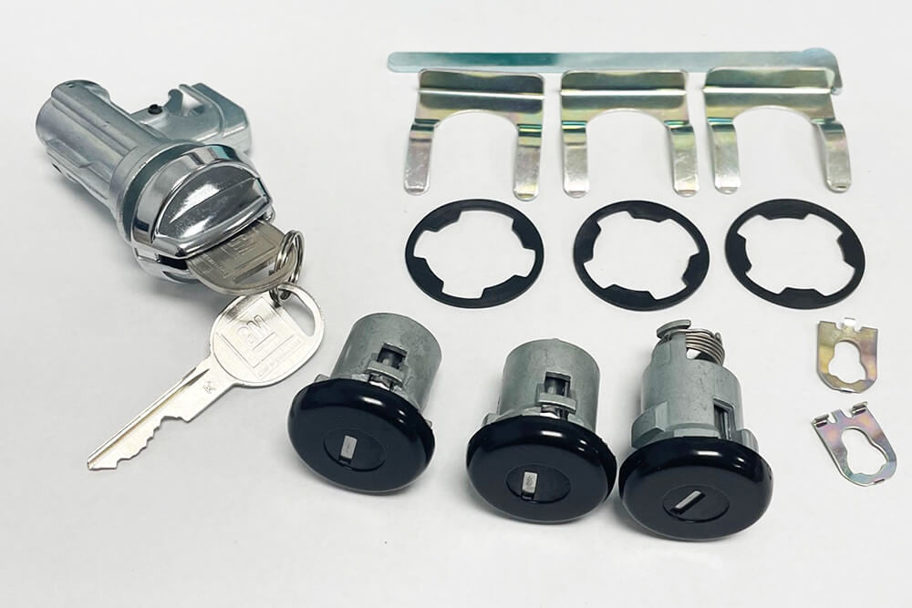 1974-81 Firebird Black Door, Trunk & Glovebox lock set