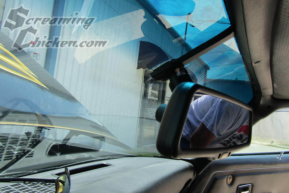 1970-81 Camaro/Firebird OE Style Mirror With Forward and Rear Camera  - installed