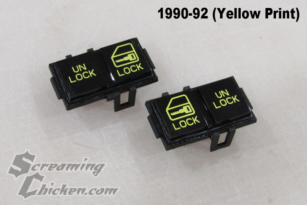 1982-92 Camaro Power Door Lock Buttons- yellow