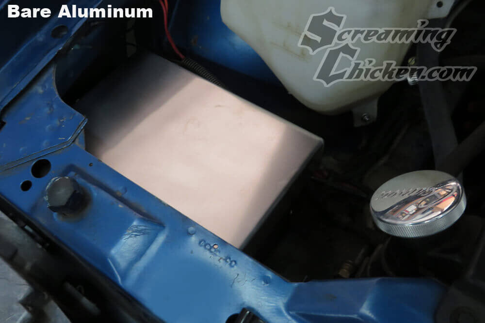 1982-1992 Camaro/Firebird Aluminum Battery Cover- aluminum installed