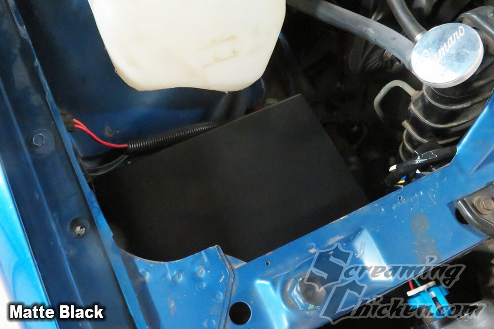 1982-1992 Camaro/Firebird Aluminum Battery Cover- black installed 1