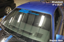 1992 Camaro 25th Anniversary Windshield/Back Glass Graphic  - electric blue windshield