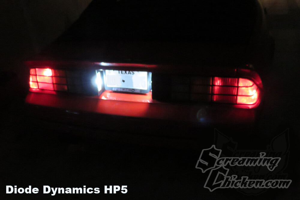 1982-92 Camaro LED License Plate Bulbs- HP5 illuminated