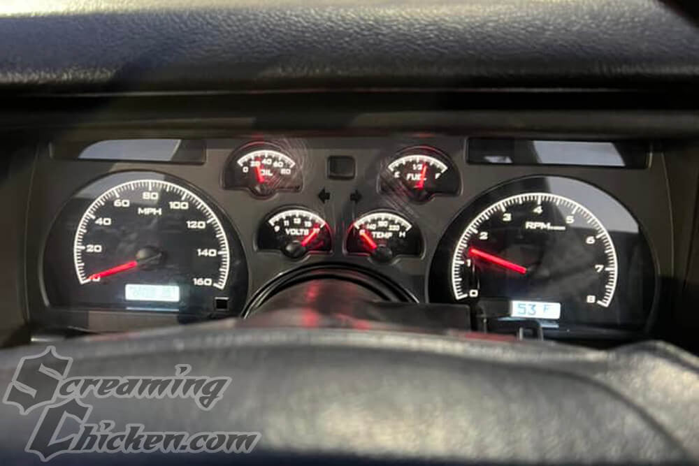 1990-92 Camaro Dakota Digital VHX Gauges (Black Alloy w/White Illumination)- installed