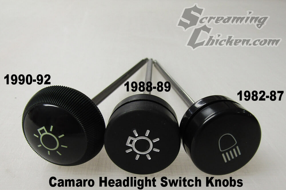 1982-92 Camaro Headlight Switch Knob- labeled
