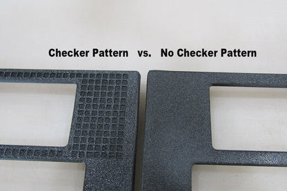 1985-92 Firebird Double DIN Bezels Checker pattern vs. no checker pattern