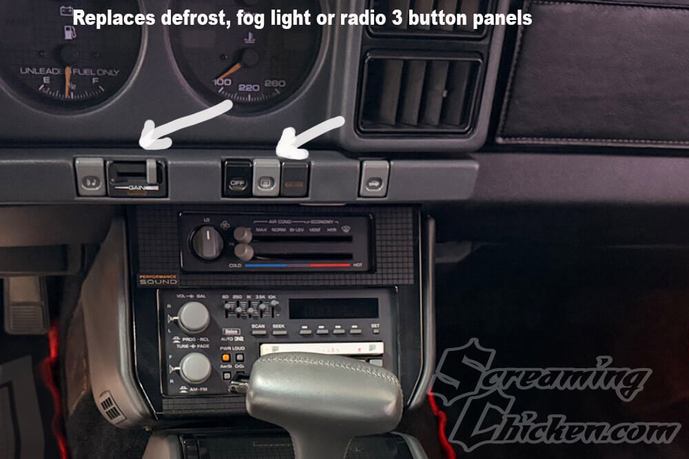 1985-90 Firebird/Trans Am Interior Lower Dash Switch Delete Panel