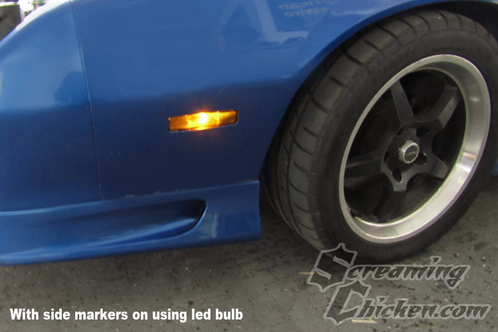 1982-92 Camaro/Firebird Pair of Smoked Front Side Markers - illuminated