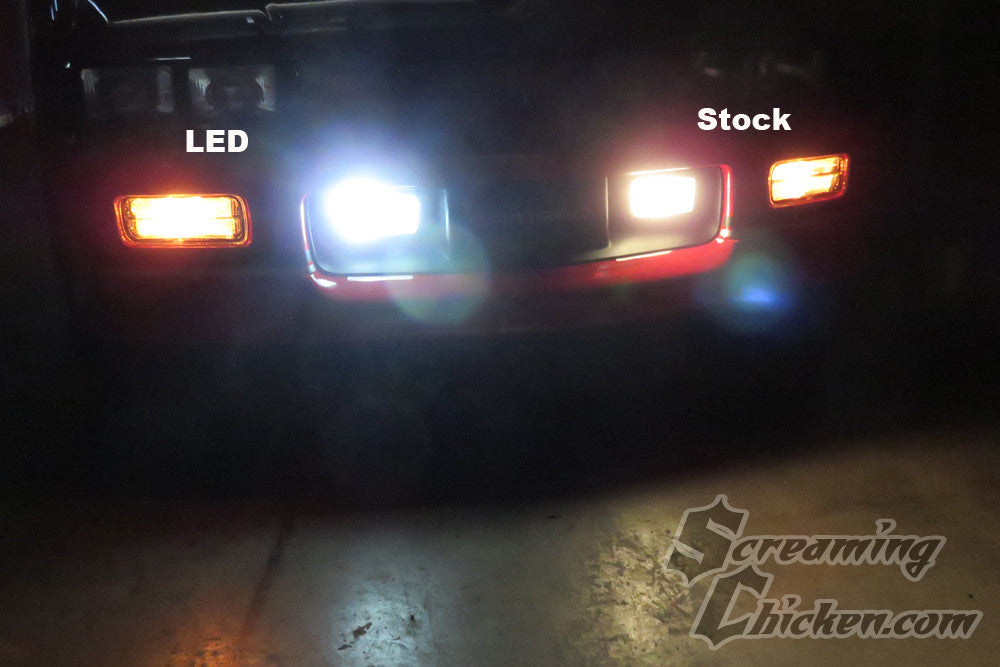 1985-92 Camaro LED Fog Light bulbs- comparison