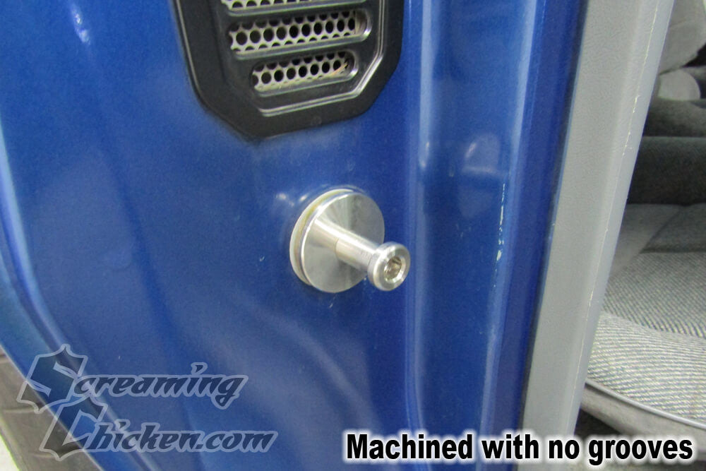 1982-92 Camaro/Firebird Stainless Door Strikers- machined installed
