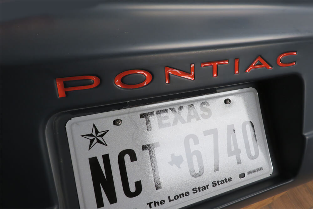 1985-90 Trans Am "Pontiac" Rear Bumper Lettering Inlay