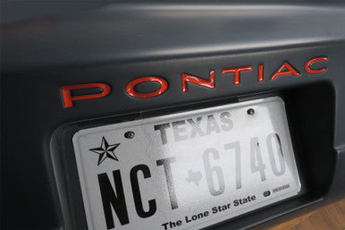 1985-90 Trans Am "Pontiac" Rear Bumper Lettering Inlay