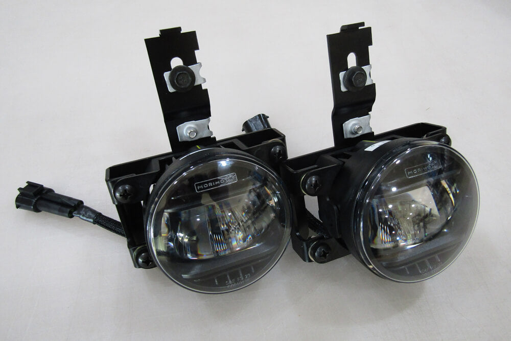 Morimoto XB Evo projector fog lights with Camaro mounting brackets