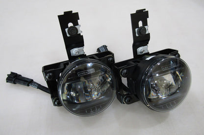 Morimoto XB Evo projector fog lights with Camaro mounting brackets